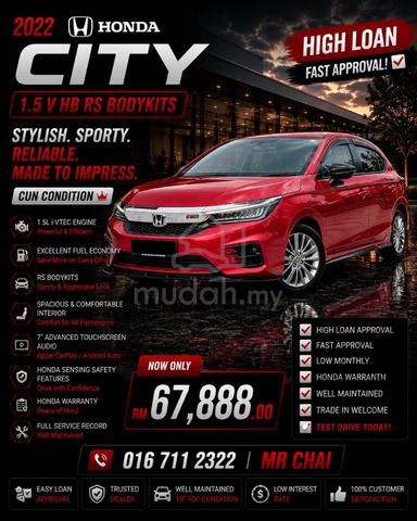 -2022 Honda CITY 1.5 V HB (A) HondaWarranty F/Loan - 1
