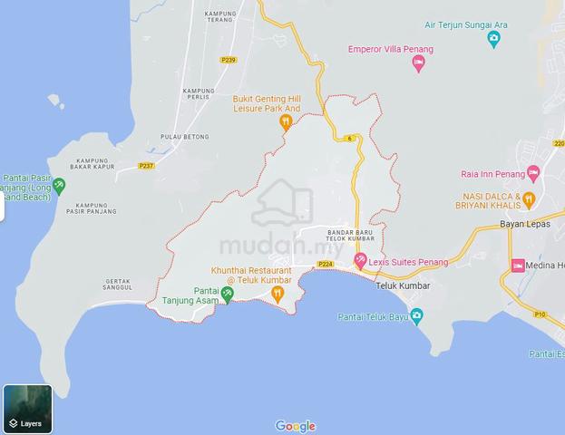 Penang Island Teluk Kumbar Land for sell (Free hold). 1