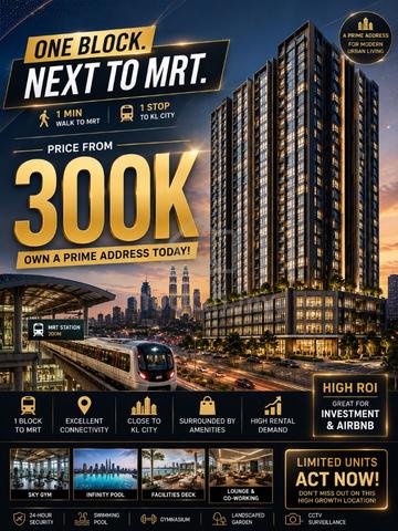 NEXT TO MRT ! Airbnb Management - 5 mins Midvalley @ 3 Room KLCC 1