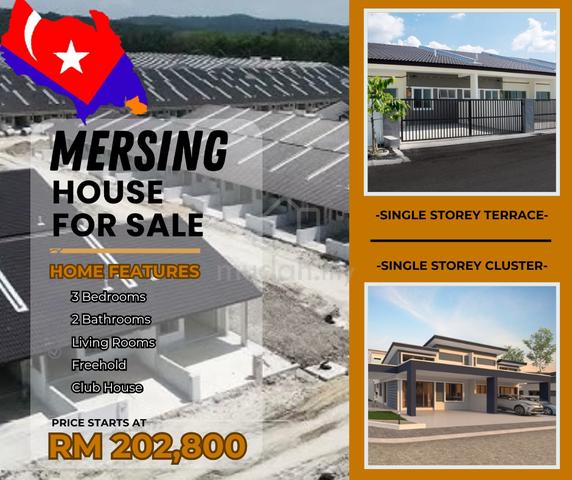 Mersing Single Storey Terrace / Cluster Project ( Free All Legal Fee ) 1