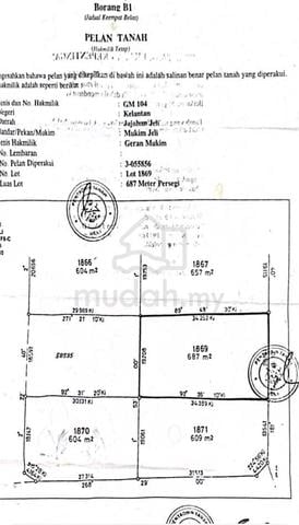 Tanah tapak rumah untuk di jual di Ayer Lanas Jeli Kelantan 1