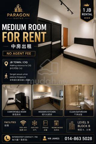 NEAR CIQ PARAGON SUITES APARTMENT (MEDIUM RooM)NO AGENT FEE 1