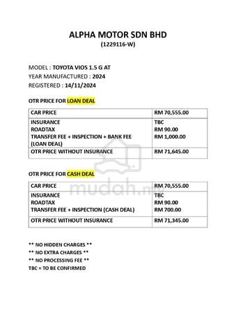 2024 Toyota VIOS 1.5 G (A) MILE 22K HARGA LELONG - 3
