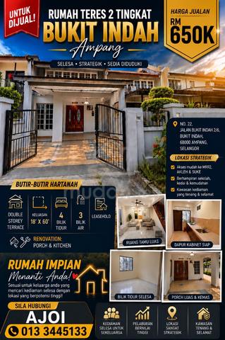 Double Storey Bukit Indah Ampang For Sale 1