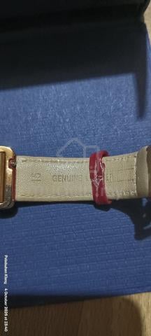 Chronograph Crystal Rose Gold Red Leather Watch - photo 5 of 6