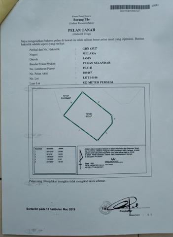 Residential Land For Sales – Selandar, Melaka 1