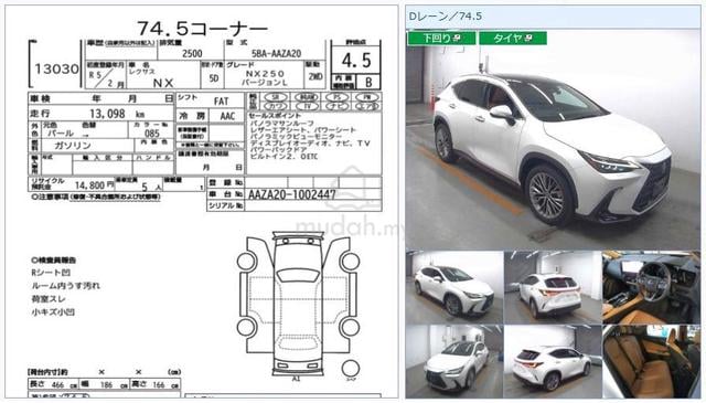 2023 Lexus NX250 2.5 LUXURY P-Roof 360 CAM Unreg - 2