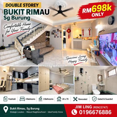 2 storey Bukit Rimau, Sg Burung, 20x70, Fully Extend 1