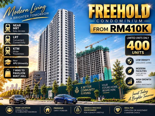 Seri Kembangan Freehold Condo| 3+1 Rooms| 2 Carparks| Near Pavilion 2 1
