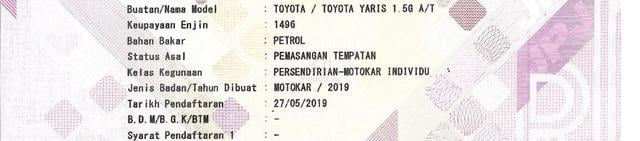 2019 Toyota YARIS 1.5 G (A) 1THN WARANTY LOANKEDAI - 2