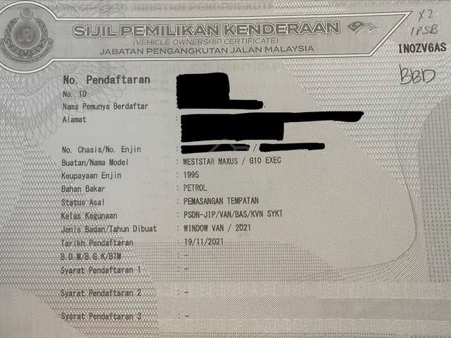 2021 Maxus G10 EXEC 2.0L (A) PILOT SEAT - 3