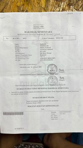 Tanah Tapak Rumah Untuk Dijual 1