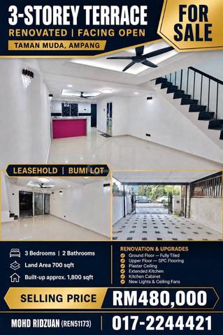 3 STOREY TERRACE Taman Muda, Ampang, Kuala Lumpur FOR SALE 1