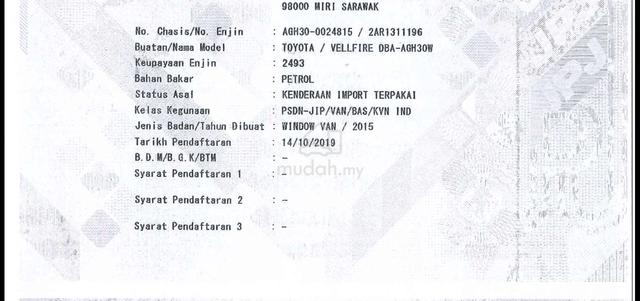 2015 Toyota VELLFIRE 2.5 ZA (A) 2019, 3 YRS WRANTY - 4