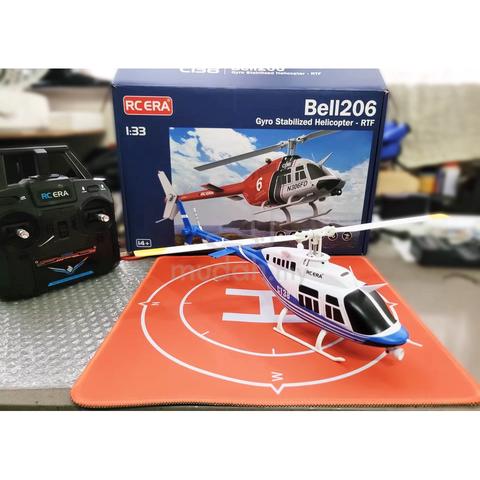 MasterBrickPlay RC Helicopter Bell 206 Scale Model - 2.4G 6CH With Altitude Hold, Indoor Flying Toy For Beginners