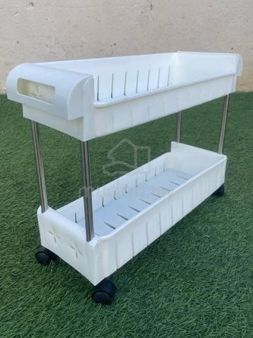 YF18M  Rak Plastik 2 Tier Slim Plastic Rack Shelf - photo 4 of 6
