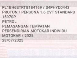 2025 *4k KM, Like New Car* Proton PERSONA MC2 STD - 3
