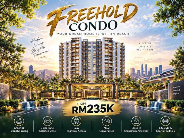Kota Damansara Freehold Condo| 2+1 Rooms| 2 Carparks 1