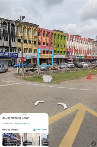 Double-Storey Shoplot For Rent – Strategic Location @ Klebang 🔥 🔥 3