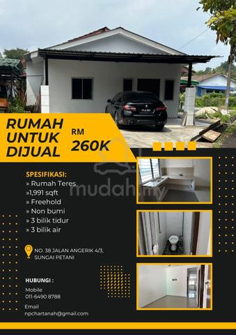 Rumah murah untuk dijual | NO. 38 JALAN ANGERIK 4/3, SUNGAI PETANI 1