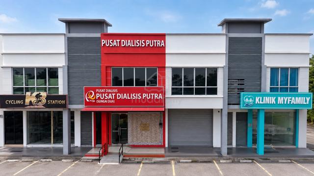 SERI MERBAU SUNGAI DUA 2STY SHOPLOT MAINROAD FOR RENT Nr MERBAU JAYA 1
