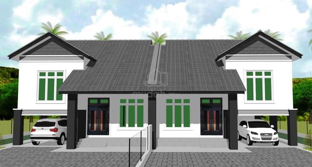 Semi D split level 1688kp 4bilik kg lundang paku 50m jalan besar 1