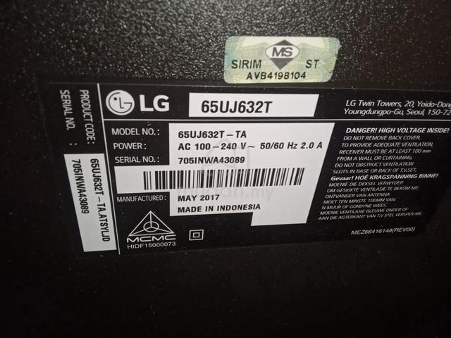 LG smart tv 4K 65inch good condition ada warranty - photo 6 of 6