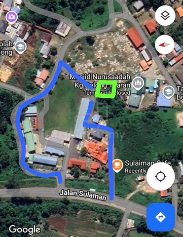 tanah 2 lot NT Kg Bolong ....1/2min ja p jln besar 1
