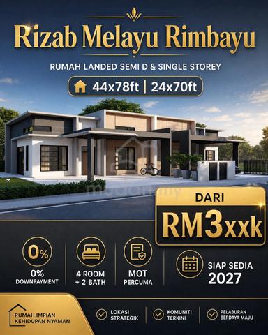Miliki Rumah Landed Semi D Di RIMBAYU DARI RM3XXK SAHAJA! 1