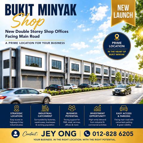 Bukit Minyak New Double-Storey Shop Office | Only 15 Units 1