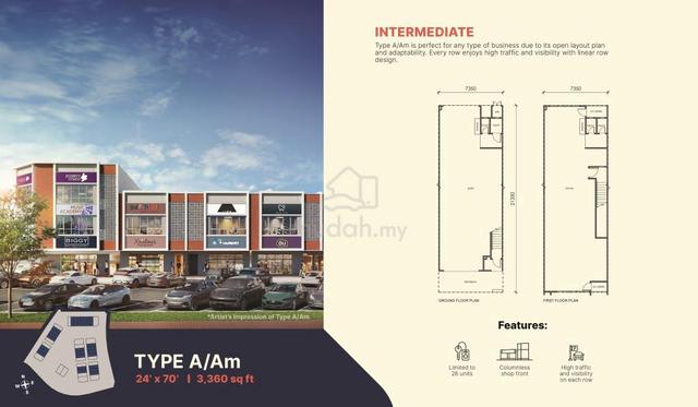 LIMITED UNIT💥24x70💥 JUMPA Type A Elmina, 2 Storey Shop Office 1