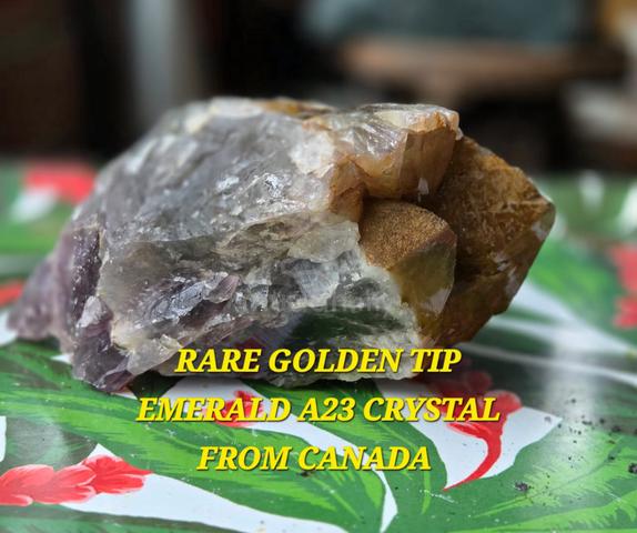 Rare Golden Tip Auralite 23 crystal from Canada - photo 2 of 4
