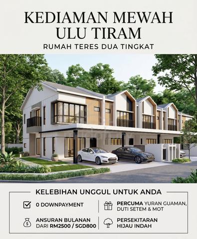Rumah Teres 2 Tingkat Baru – Ulu Tiram 1
