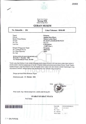 Tanah Untuk dijual 1