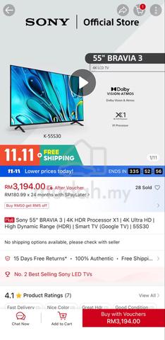 SONY BRAVIA 3 K-55s30 - photo 2 of 2