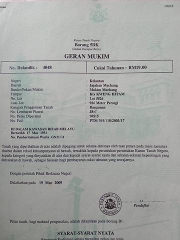 Tanah lot comel di pinggir bandar Machang untuk dijual 1