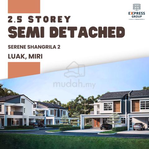 Brand New 2.5 Storey Semi Detached at Serene Shangrila, Luak Miri 1