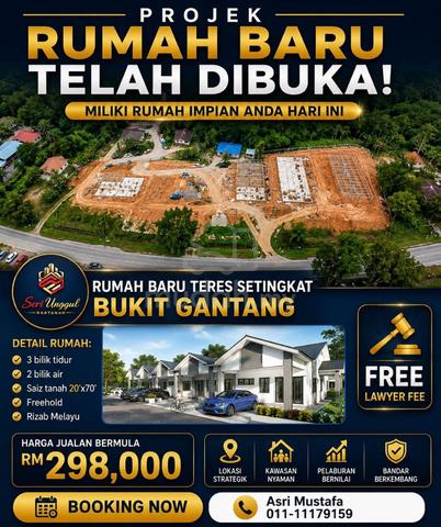 Teres Baru di Bukit Gantang FREEHOLD 1