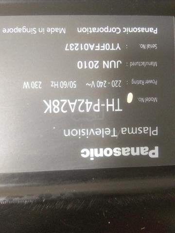Panasonic plasma tv 42 inches - photo 6 of 6