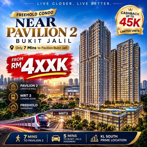 FREEHOLD @ 1st Home Next Pavilion 2 | 2min to MRT School Shop 1