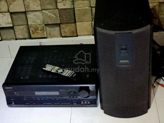 Onkyo TX-SR505 Receiver & Techics Subwoofer - photo 2 of 3