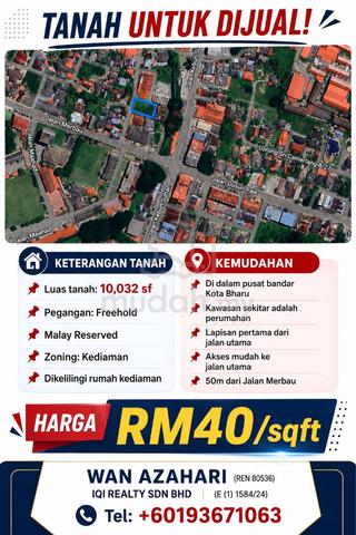 TANAH LOT BANGLO UNTUK DIJUAL di JALAN MERBAU, KOTA BHARU, KELANTAN 1