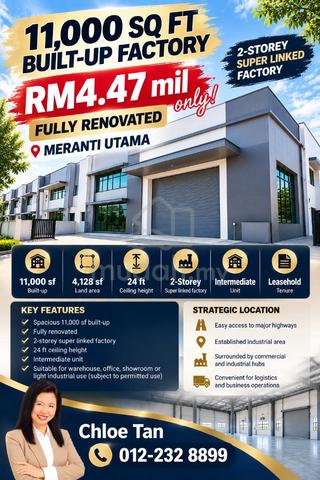 Meranti Utama 2sty Superlink Factory 1