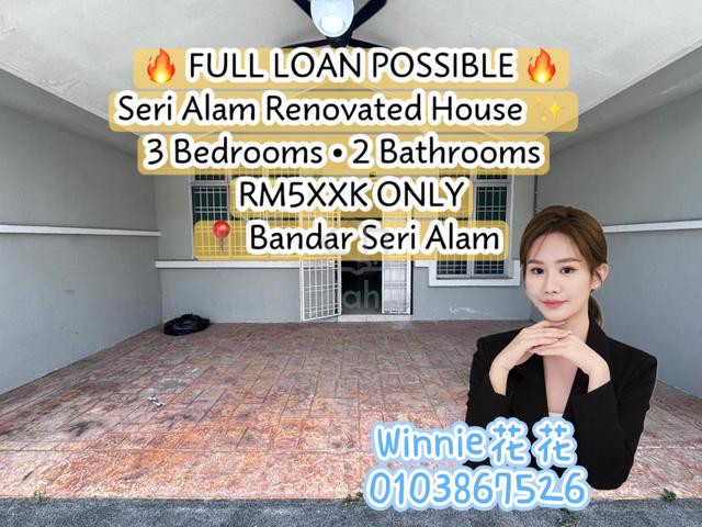 Seri Alam Renovated Double Storey 🏡 Full Loan & Cash Back Unit 🔥 1