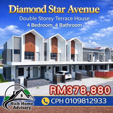 Diamond Star Avenue - Rumah Teres Dua Tingkat - Bandar Baru Lahat 1