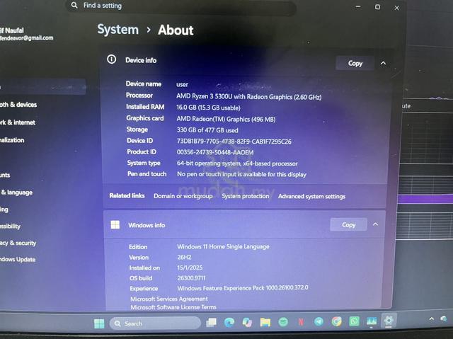 Laptop HP 15s-eq2196AU - photo 6 of 6