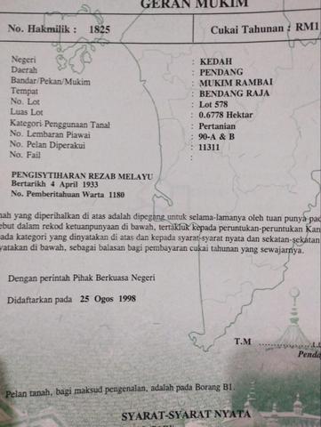 Tanah Sawah 1
