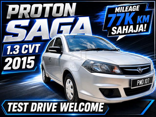 PROTON SAGA 1.3 2015 MILEAGE 🔥77K KM Shj! 🔥 - 1