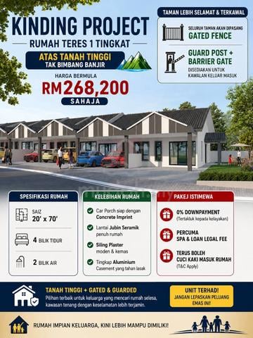 KINDING PROJECT | Rumah Teres 1 Tingkat 1