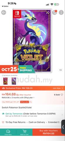 Nintendo Switch Oled V1 Free Pokemon Violet - photo 3 of 3